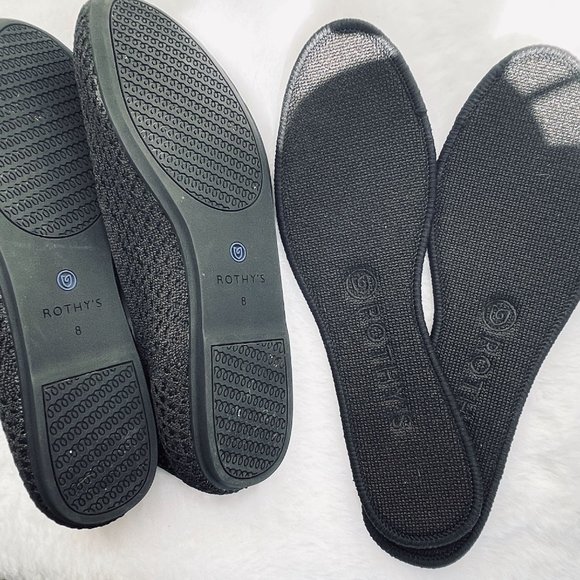 Rothy’s Loafer Black Honeycomb Size 8 Round Toe Knit Classic Flats NWOB - Picture 7 of 8
